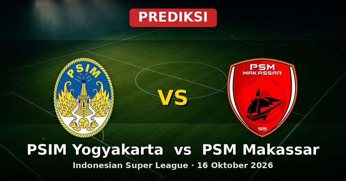 Prediksi PSIM Yogyakarta vs PSM Makassar Liga Indonesia 16 Oktober 2026