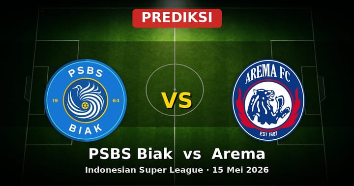 Prediksi PSBS Biak vs Arema Liga Indonesia 15 Mei 2026