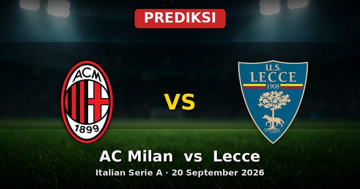 Prediksi AC Milan vs Lecce Serie A 20 September 2026