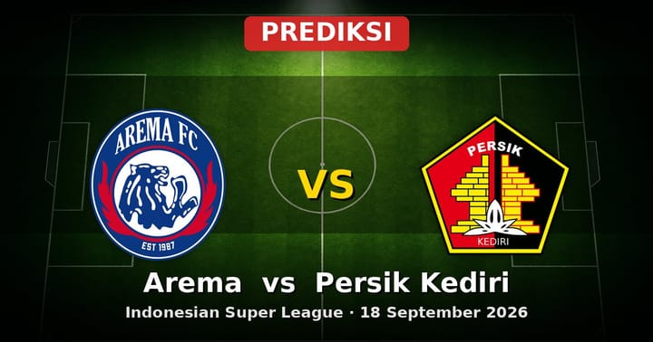 Prediksi Arema vs Persik Kediri Liga Indonesia 18 September 2026