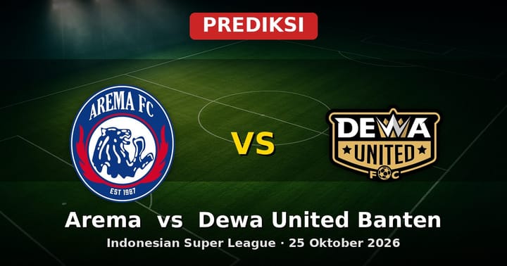 Prediksi Arema vs Dewa United Banten Liga Indonesia 25 Oktober 2026
